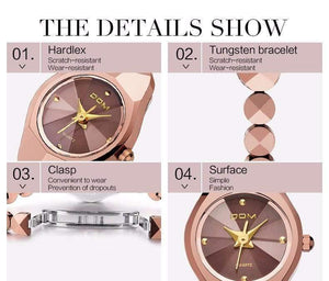 Planet Gates W 735CK 5M / China Women luxury brand waterproof style quartz watch Tungsten steel gold nurse watch bracelet women