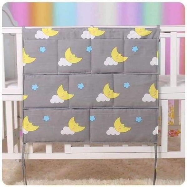 Planet Gates W Cartoon Rooms Nursery Hanging Storage Bag Baby Cot Bed Crib Organizer  60*52cm Toy Diaper Pocket for Newborn Crib Bedding Set