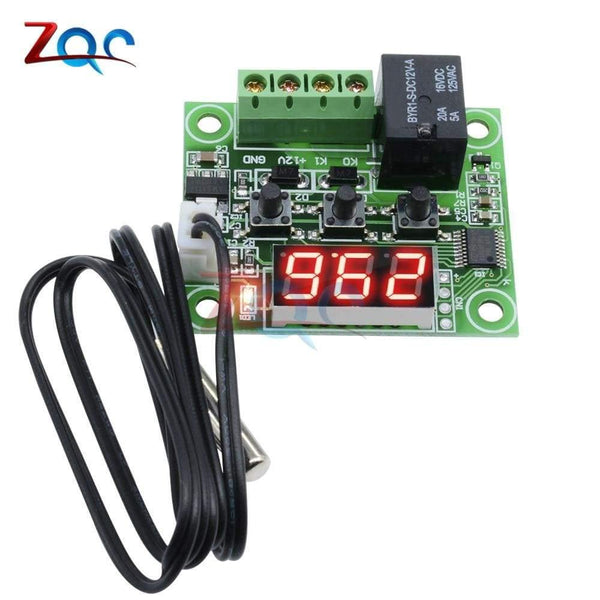 W1209 LED Digital Thermostat Temperature Control Thermometer Thermo Controller Switch Module DC 12V Waterproof NTC Sensor