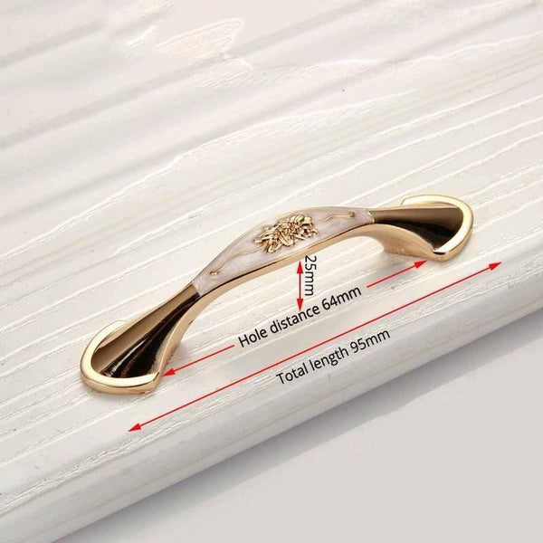 Champagne Gold Door Handles Zinc Alloy Cabinet Handle Drawer Knobs European Wardrobe Pulls Kitchen Handle Furniture Hardware