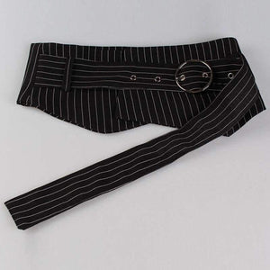 Planet Gates Waist Belts Women Casual Wide Belt Striped Fashion Decorative Round Buckle Velvet Waistband with Women's Wild Waist Knot Knotted