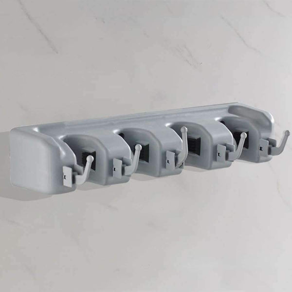 Planet Gates Wall Mounted Garage Tool Rack Kitchen Storage Mop Organizer Broom Hanger Garage Cabinet Keeper Organiser 4 Position