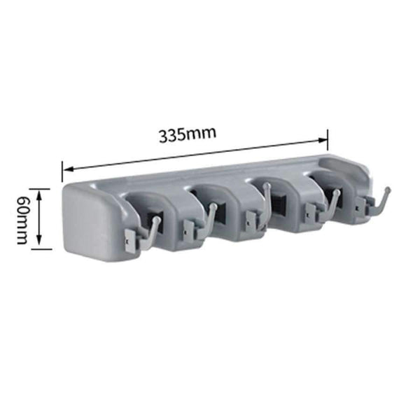 Planet Gates Wall Mounted Garage Tool Rack Kitchen Storage Mop Organizer Broom Hanger Garage Cabinet Keeper Organiser 4 Position
