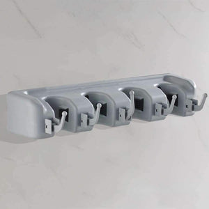 Planet Gates Wall Mounted Garage Tool Rack Kitchen Storage Mop Organizer Broom Hanger Garage Cabinet Keeper Organiser 4 Position