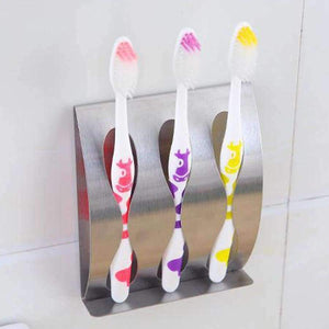 Planet Gates Wall-Mounted Stainless Steel Toothbrush Holder Stand Tooth Brush Razor Organizer Shelf Rack 2/3 Position Bathroom Accessories