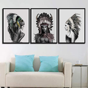 Planet Gates Wall Pictures For Home Wedding Decoration Indians Woman And Man Nordic Style Canvas Art HD Print Painting Minimalist Poster