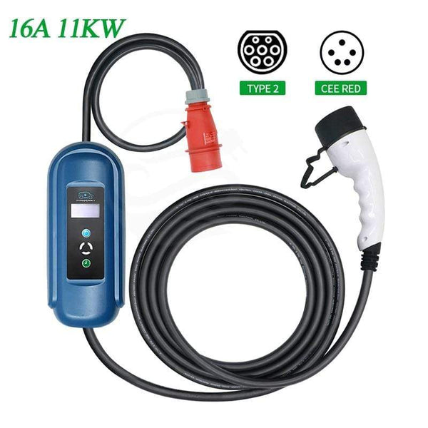 Planet Gates Wallbox 16A 3Phase Level 2 AC Ev Charger 11kw Evse Charger Portable Charger Electric Vehicle Car Charger Type 2 IEC62196 Type 1