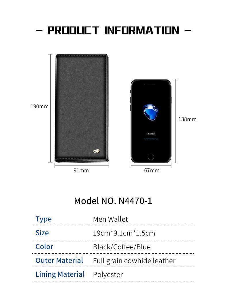 Planet Gates Wallet Business Men's Thin Genuine Leather Wallet Luxury Brand Design Handy Slim Male Wallet N4470-1