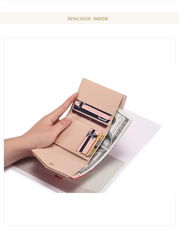 Planet Gates Wallet Female PU Leather Women Wallets Hasp Coin Purse Wallet Female Vintage Fashion Women Wallet Small Card Holder Red