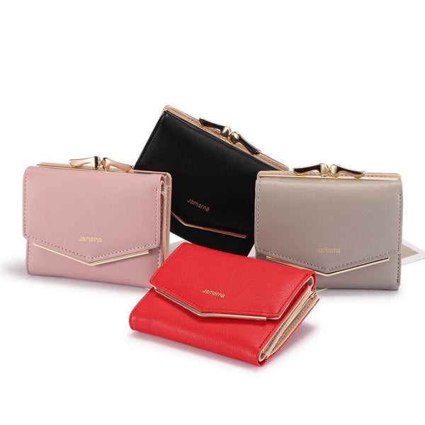 Planet Gates Wallet Female PU Leather Women Wallets Hasp Coin Purse Wallet Female Vintage Fashion Women Wallet Small Card Holder Red