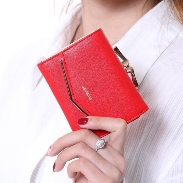 Planet Gates Wallet Female PU Leather Women Wallets Hasp Coin Purse Wallet Female Vintage Fashion Women Wallet Small Card Holder Red