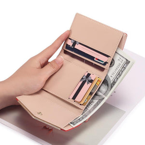 Planet Gates Wallet Female PU Leather Women Wallets Hasp Coin Purse Wallet Female Vintage Fashion Women Wallet Small Card Holder Red