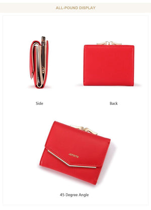 Planet Gates Wallet Female PU Leather Women Wallets Hasp Coin Purse Wallet Female Vintage Fashion Women Wallet Small Card Holder Red
