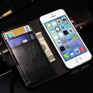 Planet Gates Wallet Leather Case for Apple iPhone 5S 5 SE Luxury Flip Coque Phone Bag Cover For iPhone 5s Cases Fundas TOMKAS Brand