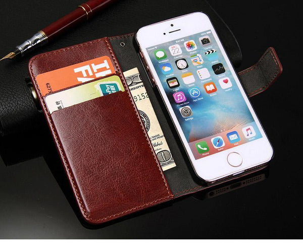 Planet Gates Wallet Leather Case for Apple iPhone 5S 5 SE Luxury Flip Coque Phone Bag Cover For iPhone 5s Cases Fundas TOMKAS Brand