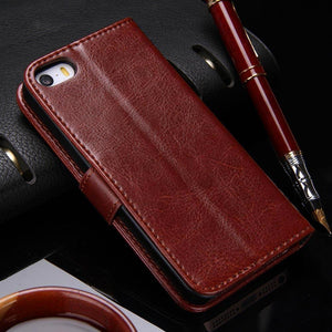 Planet Gates Wallet Leather Case for Apple iPhone 5S 5 SE Luxury Flip Coque Phone Bag Cover For iPhone 5s Cases Fundas TOMKAS Brand