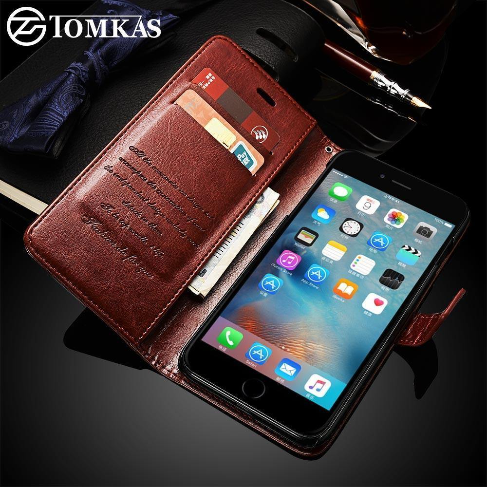 Planet Gates Wallet Leather Case For iPhone 6 6S Plus Luxury Coque Cover for iPhone 6 S 6S Plus Phone Cases With Card Slot TOMKAS Brand