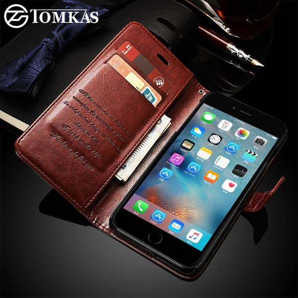 Planet Gates Wallet Leather Case For iPhone 6 6S Plus Luxury Coque Cover for iPhone 6 S 6S Plus Phone Cases With Card Slot TOMKAS Brand