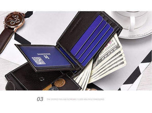 Planet Gates Wallet men genuine leather men wallets purse short male leather wallet men money bag quality guarantee carteira