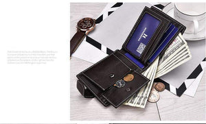 Planet Gates Wallet men genuine leather men wallets purse short male leather wallet men money bag quality guarantee carteira