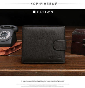 Planet Gates Wallet Men Leather Genuine Cow Leather Man Wallets With Coin Pocket Man Purse leather Money Bag Wallets for Male