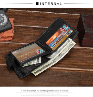 Planet Gates Wallet Men Leather Genuine Cow Leather Man Wallets With Coin Pocket Man Purse leather Money Bag Wallets for Male
