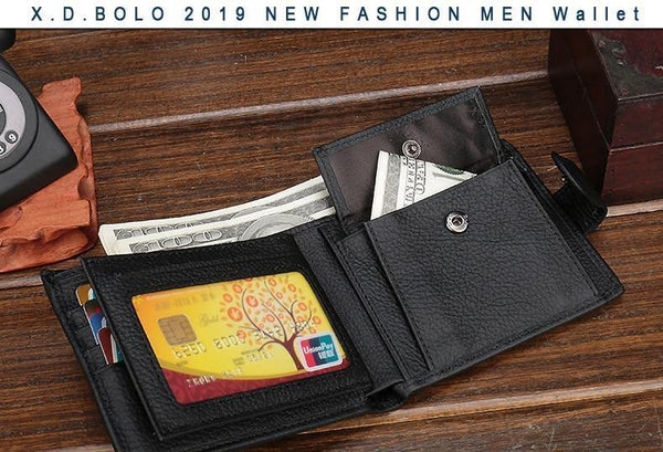 Planet Gates Wallet Men Leather Genuine Cow Leather Man Wallets With Coin Pocket Man Purse leather Money Bag Wallets for Male