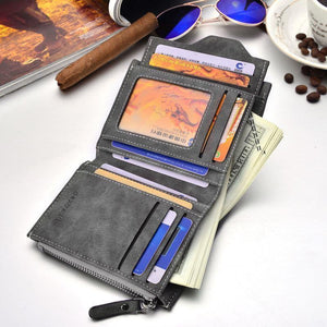 Planet Gates Wallet Men Soft Leather wallet with removable card slots multifunction men wallet purse male clutch top quality