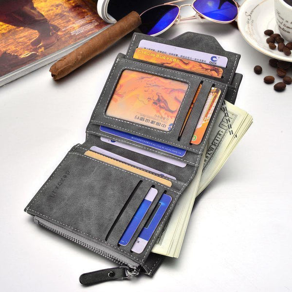 Planet Gates Wallet Men Soft Leather wallet with removable card slots multifunction men wallet purse male clutch top quality