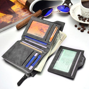 Planet Gates Wallet Men Soft Leather wallet with removable card slots multifunction men wallet purse male clutch top quality
