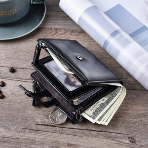 Planet Gates Wallet Purse PU Leather Men's Wallet Hasp Design Small Mens Wallets With Zipper Coin Pocket Card Holder Luxury Wallet