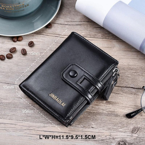 Planet Gates Wallet Purse PU Leather Men's Wallet Hasp Design Small Mens Wallets With Zipper Coin Pocket Card Holder Luxury Wallet