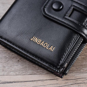 Planet Gates Wallet Purse PU Leather Men's Wallet Hasp Design Small Mens Wallets With Zipper Coin Pocket Card Holder Luxury Wallet