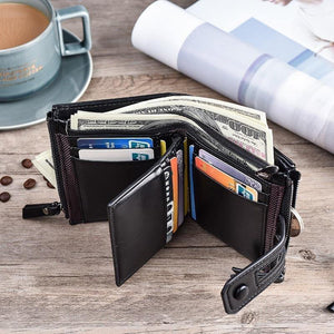 Planet Gates Wallet Purse PU Leather Men's Wallet Hasp Design Small Mens Wallets With Zipper Coin Pocket Card Holder Luxury Wallet