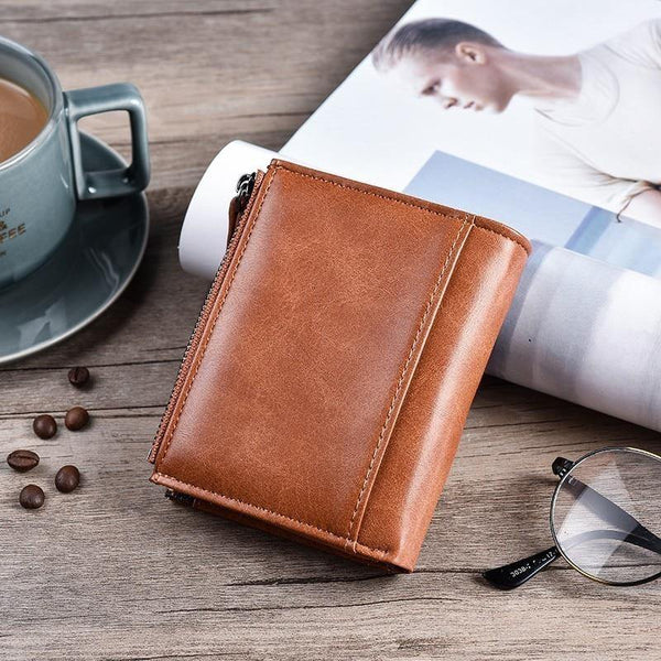 Planet Gates Wallet Purse PU Leather Men's Wallet Hasp Design Small Mens Wallets With Zipper Coin Pocket Card Holder Luxury Wallet