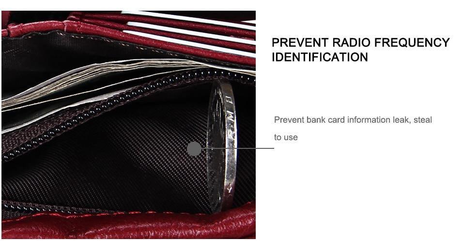 Planet Gates Wallet Women Genuine Leather Wallets Female Hasp Double Zipper Design Coin Purse ID Card Holder Unisex Slim Wallet