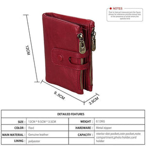 Planet Gates Wallet Women Genuine Leather Wallets Female Hasp Double Zipper Design Coin Purse ID Card Holder Unisex Slim Wallet