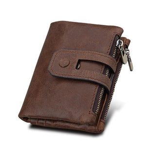 Planet Gates Wallet Women Genuine Leather Wallets Female Hasp Double Zipper Design Coin Purse ID Card Holder Unisex Slim Wallet