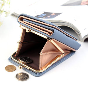 Planet Gates Wallet Women  Lady Short Women Wallets Crown Decorated Mini Money Purses Small Fold PU Leather Female Coin Purse Card Holder