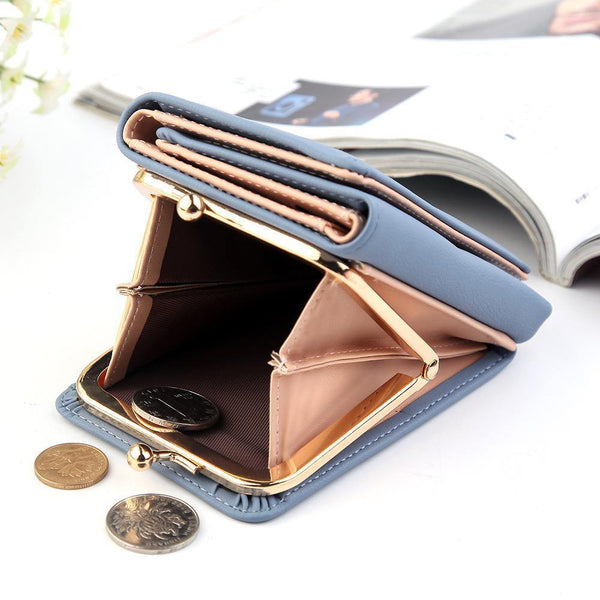 Planet Gates Wallet Women  Lady Short Women Wallets Crown Decorated Mini Money Purses Small Fold PU Leather Female Coin Purse Card Holder
