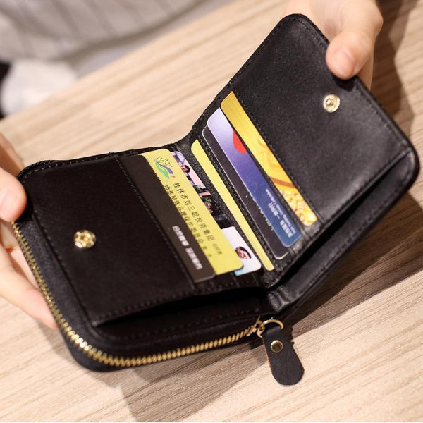 Planet Gates Wallets PU Leather Female Plaid Purses Nubuck Card Holder Wallet Fashion Woman Small Zipper Wallet With Coin Purse