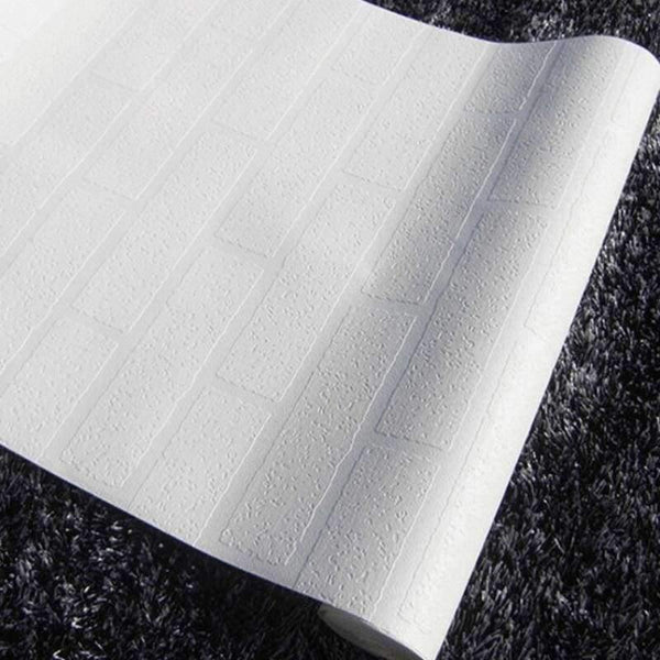 Planet Gates Wallpapers Modern 3D Brick Wallpaper Roll White Thick 3d Embossed Vinyl Covering Wall Paper Store Living Room TV Backdrop