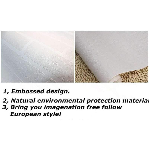 Planet Gates Wallpapers Modern 3D Brick Wallpaper Roll White Thick 3d Embossed Vinyl Covering Wall Paper Store Living Room TV Backdrop