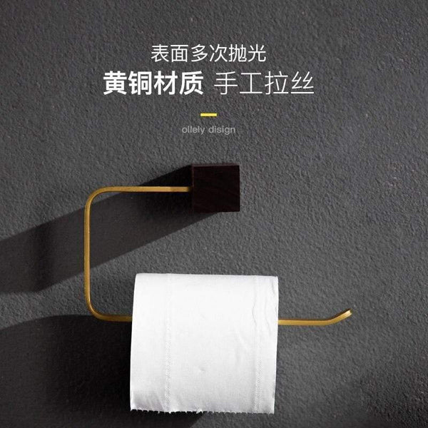 Planet Gates Walnut Wood Bathroom Hardware Set Creative Towel Ring Cosmetics Mirror Front Shelf Wall Mounted Brass Shaver Rack