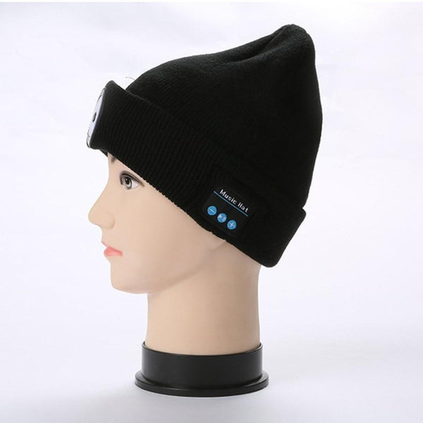 Planet Gates Warm Beanie Wireless LED Hat Wireless Smart Cap Headset Headphone Speaker Wireless Communication Night Outdoor Lighting Hat