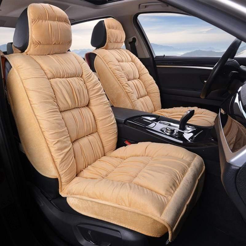 Planet Gates Warm Car Seat Cover Universal Winter Plush Cushion Faux Fur Material For Car Seat Protector Mat Car Interior Accessories