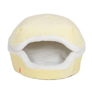 Planet Gates Warm Cat Bed House Hamburger Bed Disassemblability Windproof Pet Puppy Nest Shell Hiding Burger Bun for Winter