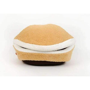 Planet Gates Warm Cat Bed House Hamburger Bed Disassemblability Windproof Pet Puppy Nest Shell Hiding Burger Bun for Winter