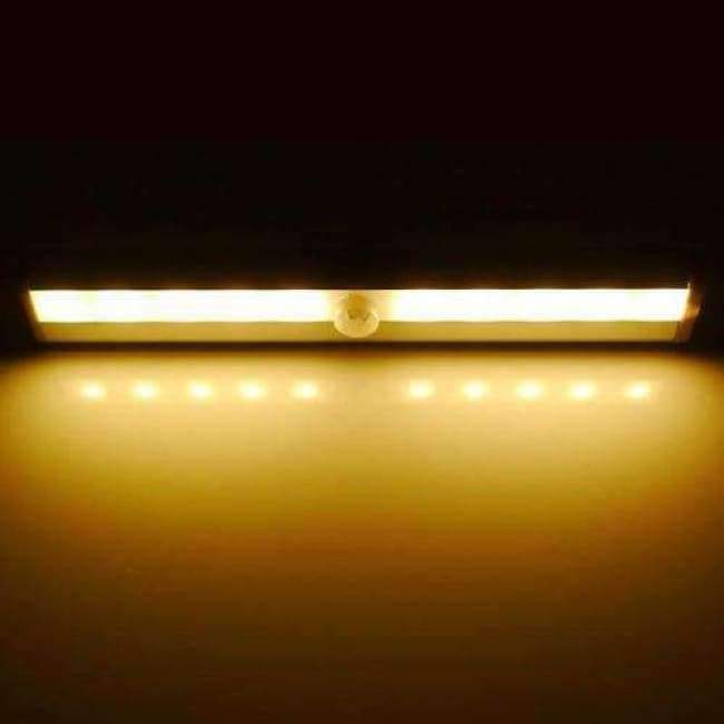 Planet Gates 3pcs Metal 10 LED Lamp Strip Stick-on Anywhere Portable Wireless Cabinet Sensor Night Light Bar with Magnetic Strip led light
