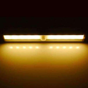 Planet Gates Warm light 3pcs Metal 10 LED Lamp Strip Stick-on Anywhere Portable Wireless Cabinet Sensor Night Light Bar with Magnetic Strip led light